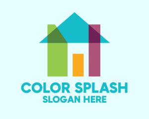 Abstract Shape House logo design