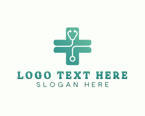 Stethoscope - Cross Stethoscope Clinic logo design