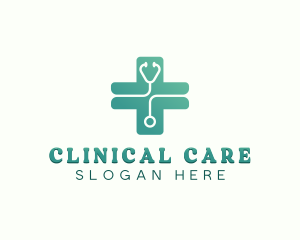 Cross Stethoscope Clinic logo design