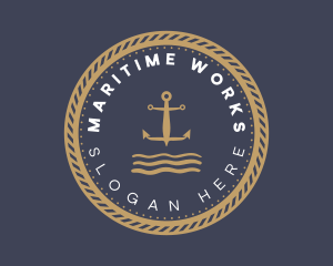 Anchor Sea Sailing logo design