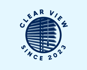 Blue Window Venetian Blinds logo design