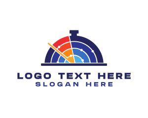 Locator - Radar Food Tray logo design