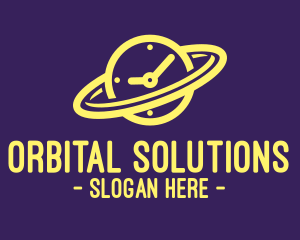 Orbital - Time Orbit Planet logo design