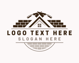 Laborer - Masonry Bricklaying Contractor logo design