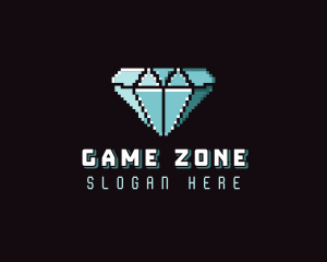 Jewelry Diamond Pixel logo design