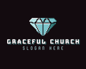 Arcade - Jewelry Diamond Pixel logo design