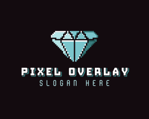 Jewelry Diamond Pixel logo design