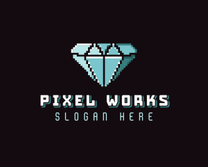 Pixel - Jewelry Diamond Pixel logo design