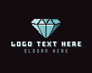 Streamer - Jewelry Diamond Pixel logo design