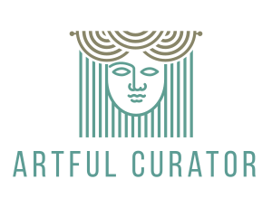 Curtains & Woman Face logo design