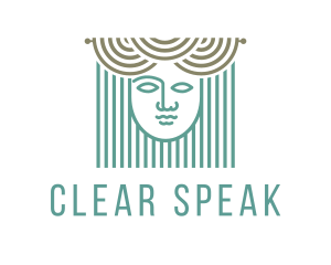 Curtains & Woman Face logo design