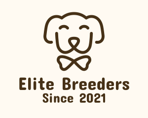 Brown Bowtie Dog logo design