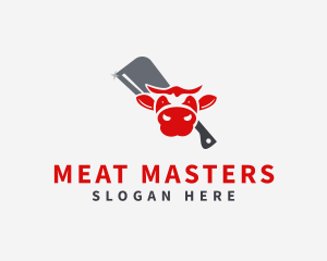 Steak Meat Butcher logo design