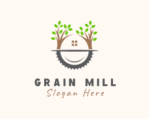 Forest House Lumber Mill logo design