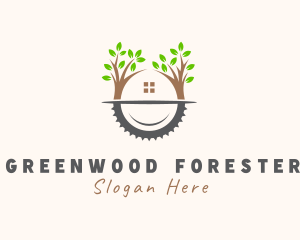 Forest House Lumber Mill logo design