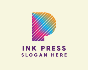 Press - Printing Press Letter P logo design