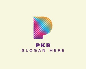 Printing Press Letter P logo design