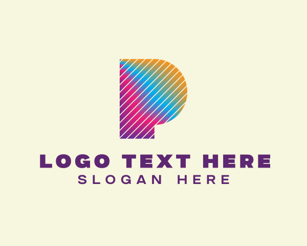 Press - Printing Press Letter P logo design