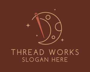 Moon Needle Thread logo design