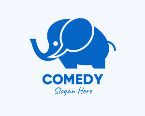 Blue Elephant Chat Logo