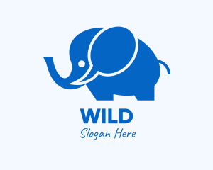 Blue Elephant Chat Logo