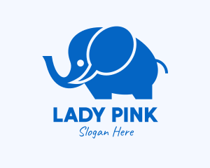 Communication - Blue Elephant Chat logo design