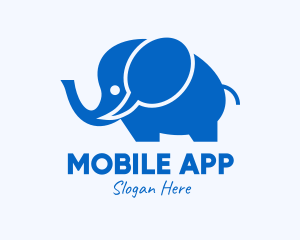 Comment - Blue Elephant Chat logo design