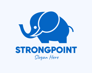 Cite - Blue Elephant Chat logo design
