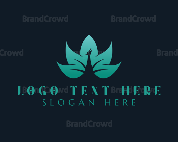 Gradient Leaf Peacock Logo