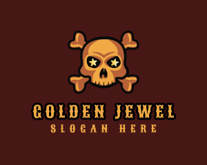 Treasure - Gaming Skull Star logo design