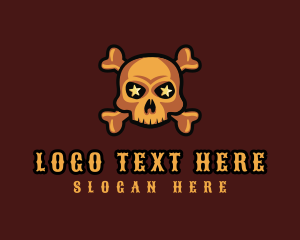 Treasure - Gaming Skull Star logo design