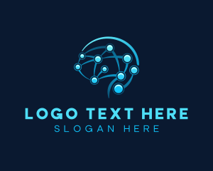 Brain - Network Mind Technology logo design