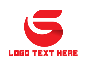 Letter S - Red Letter S logo design