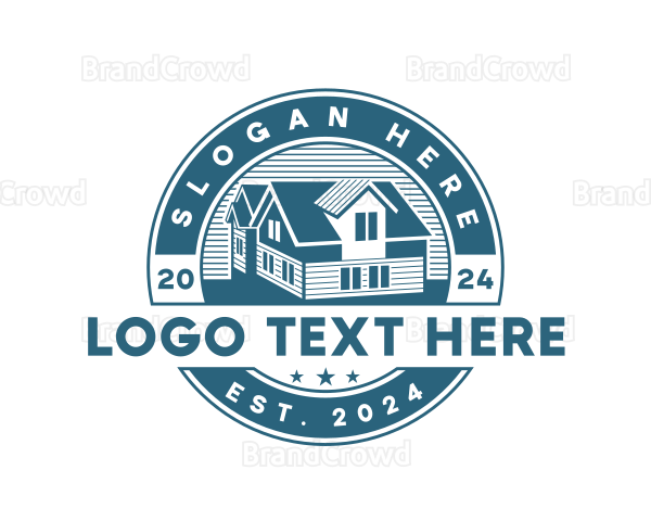Roofing House Residential Logo