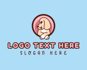 Adoption - Cute Dog Puppy logo design
