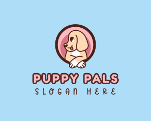 Cute Dog Puppy logo design