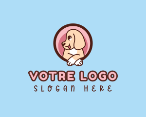 Playful - Cute Dog Puppy logo design