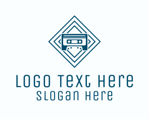 Lounge - Cassette Media Music logo design