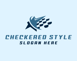 Checkered - Star Racing Flag Motorsport logo design