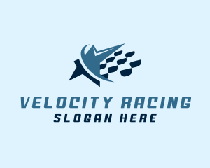 Star Racing Flag Motorsport logo design