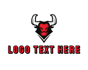 Mascot - Raging Wild Bull logo design