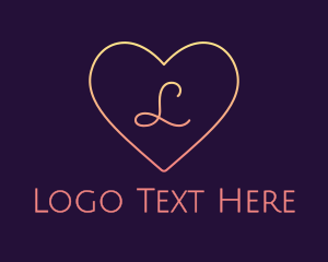 Wife - Minimalist Gradient Heart logo design