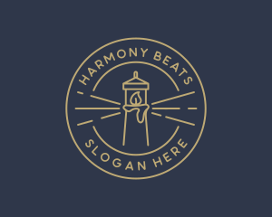 Beacon - Lighthouse Candle Flame logo design