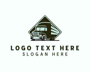 Mechanic - Truck Transportation Courier logo design