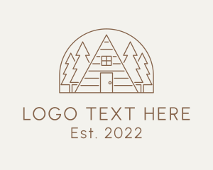 Rural - Nature Cabin Campsite logo design