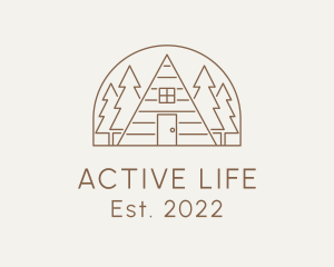 Countryside - Nature Cabin Campsite logo design