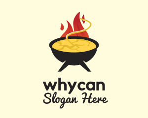 Hot Flaming Soup Cauldron Logo