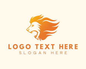 Gold Lion - Lion Zoo Wildlife logo design