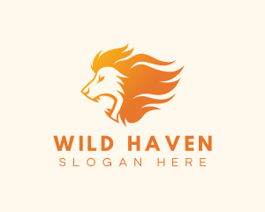 Lion Zoo Wildlife logo design