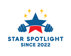 Star Bodybuilding Weights  logo design